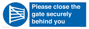 Please close the gate securely behind you